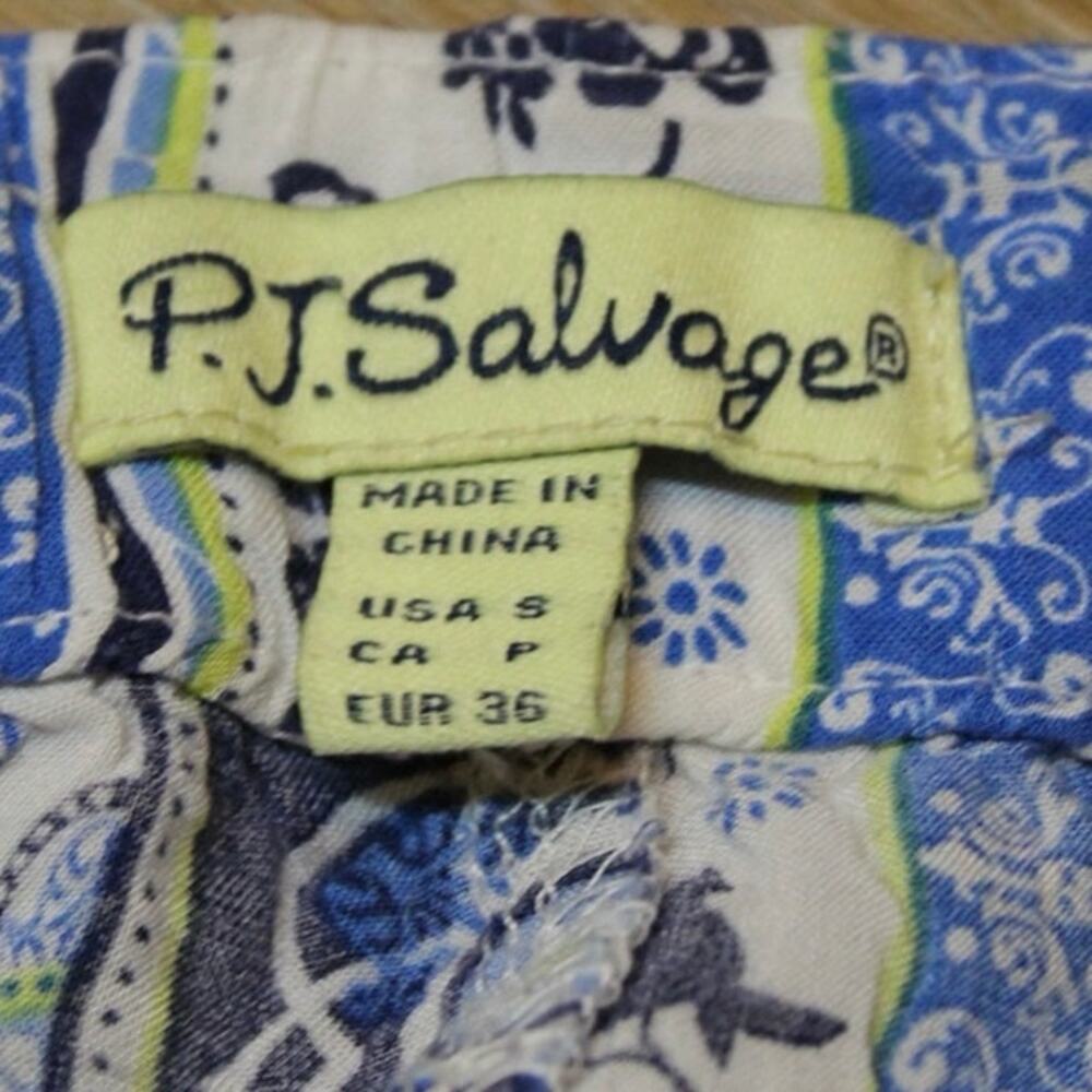 P.J. Salvage Blue Boho Print Lace-Trim Lounge Shorts | Women’s Small - Picture 4 of 4